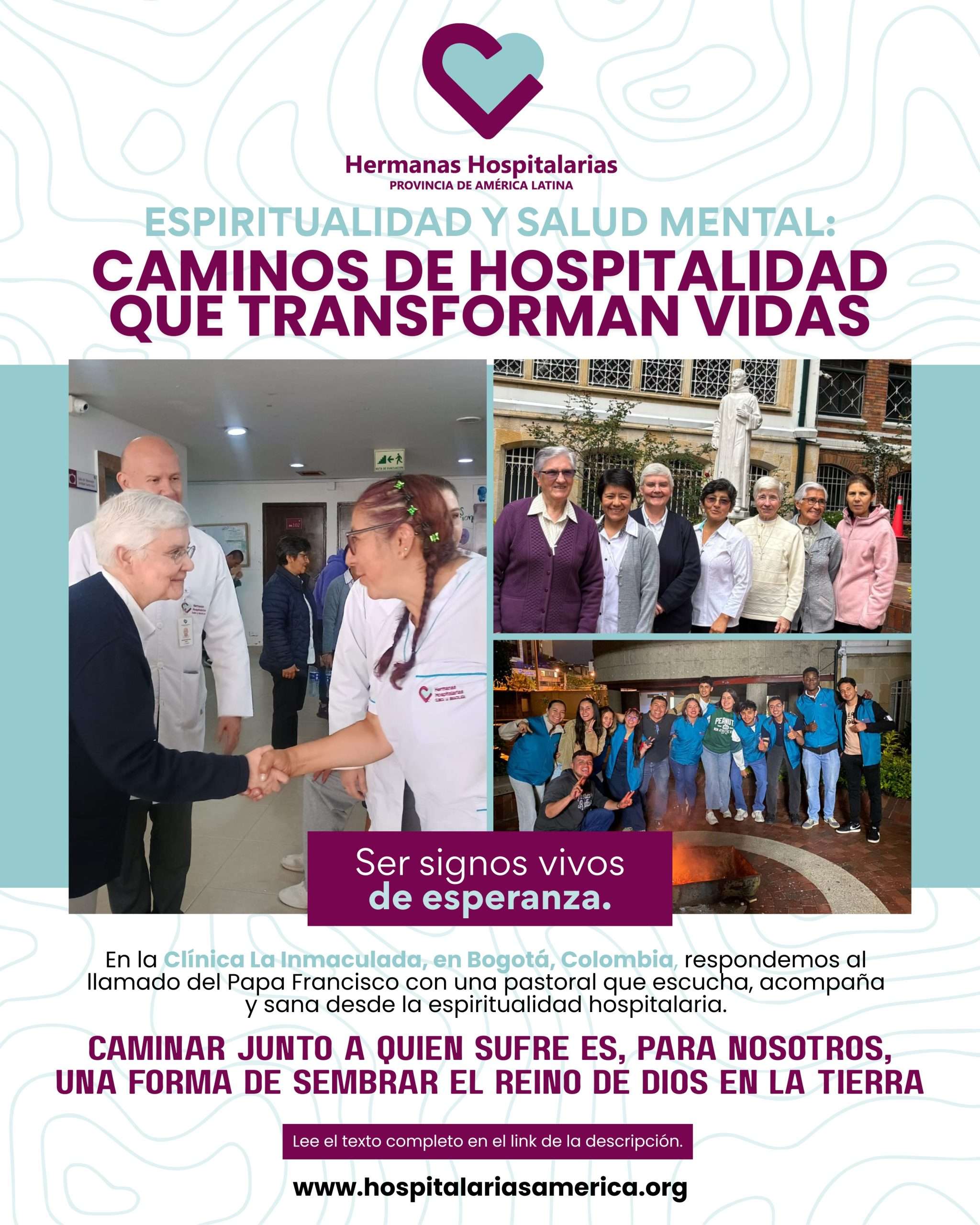 Lee más sobre el artículo SIGNOS PROFÉTICOS DE ESPERANZA Y DE CERCANÍA DE DIOS A LA HUMANIDAD QUE SUFRE EN LA CLÍNICA INMACULADA